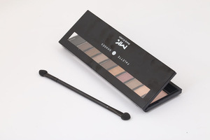 MK 10 Colors Glitter Shimmer Eye Shadow Shades Private Label Pressed Matte Eyeshadow Palatte with Mirror and Cotton Applicator