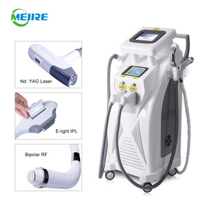 Multifcuntional Beauty Equipment 4 in 1 E Light IPL RF Nd YAG Laser for Hair Tattoo Removal Skin Rejuvenation