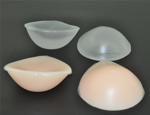 New Fashion Transparent Drop Shape Hight Quality Fake Breast Real Silicone Curve Back Breast Form