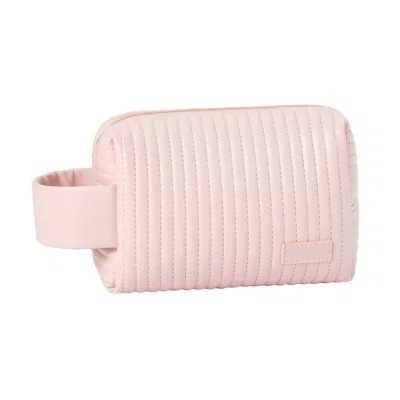 New Soft PU Durable Toiletry Ladies Zipper Cosmetic Bag with Carry Handle