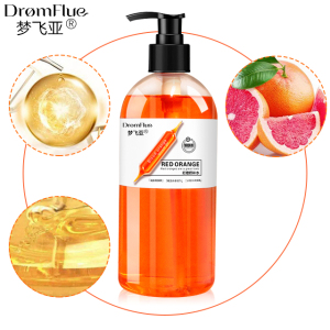 private label 550ml Gentle Formula Foam Shower Gel set Amino Acid Body Wash with orange extract Vitamin C serum