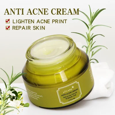 Private Label Best Natural Organic Tea Tree Oil Anti Pimples Remover Acne Treatment Cream Wholesale OEM ODM Softening Face Cream