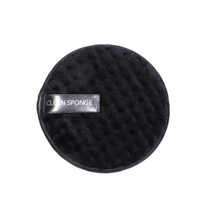 Private Label Custom Logo 12Cm Diameter Soft Microfiber Cleaning Cosmetic Removal Face Wash Makeup Remover Towel Pad