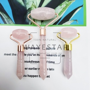 RTS Mini Jade Eye Roller Single Head Rose Quartz Facial Massage Ball Roller