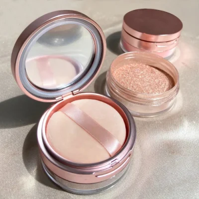 Shimmer Super Flash Long Lasting Oil Control Shiny Loose Highlighter Fine Powder Packaging with Puff