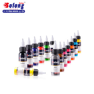 Solong wholesale Tattoo Supplies 14 colors Tattoo pigment Set 30ml bottle permanent tattoo ink set