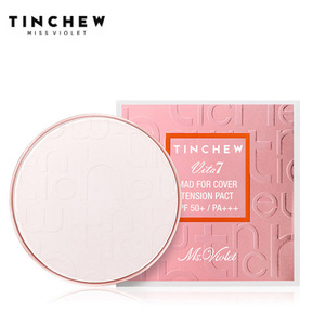 TINCHEW Korean Cover Tension Cushion Foundation SPF50 PA+++/Moisturizing/Satin Texture/Patented/Korean Cosmetics