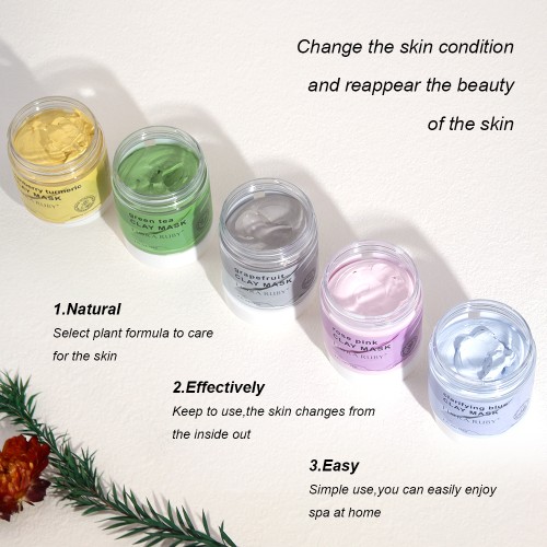 OEM ODM Leafmetics Organic Herbal Facial Mask  Flexible MOQ  Guangzhou China Factory Free Shipping