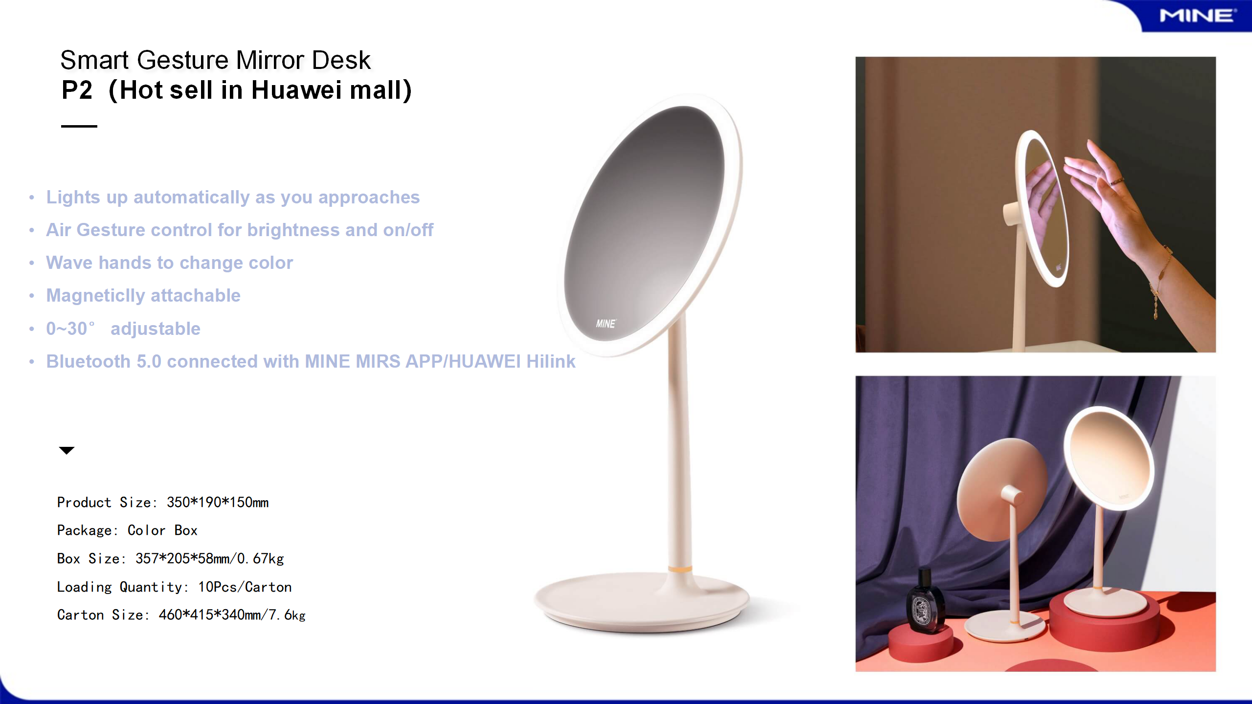 Smart Gesture Mirror Desk P2