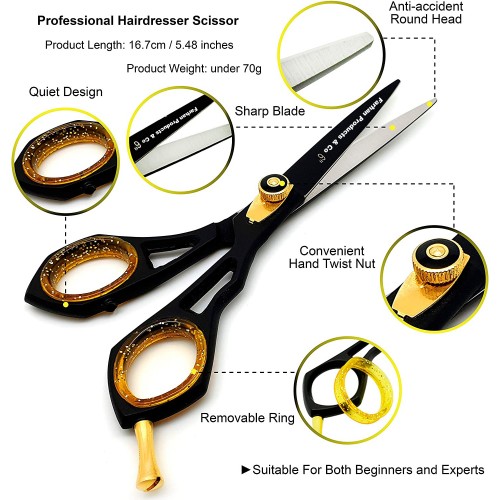 Hair Scissors 6.5 JP Steel Hair Cutting Scissors barber Shears Hairdressing Scissors Red Screw By FARHAN PRODUCTS & Co