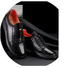 Crocodile Leather Shoes Men's Genuine Leather High-End Business Casual Men's Formal Wear Korean Casual Trend Breathable Leather Shoes