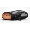 Crocodile Leather Shoes Men's Genuine Leather High-End Business Casual Men's Formal Wear Korean Casual Trend Breathable Leather Shoes
