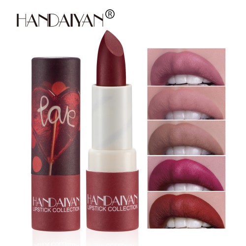 New Paper Tube Matte Lipstick Moisturizing Not Easy to Decolorize Velvet Lip Balm Custom logo