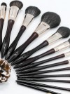 Customize Premium Animal Hair Makeup Brushes 18pcs Cosmetics Brush Set Foundation Powder Blush Eyeshadow Brush