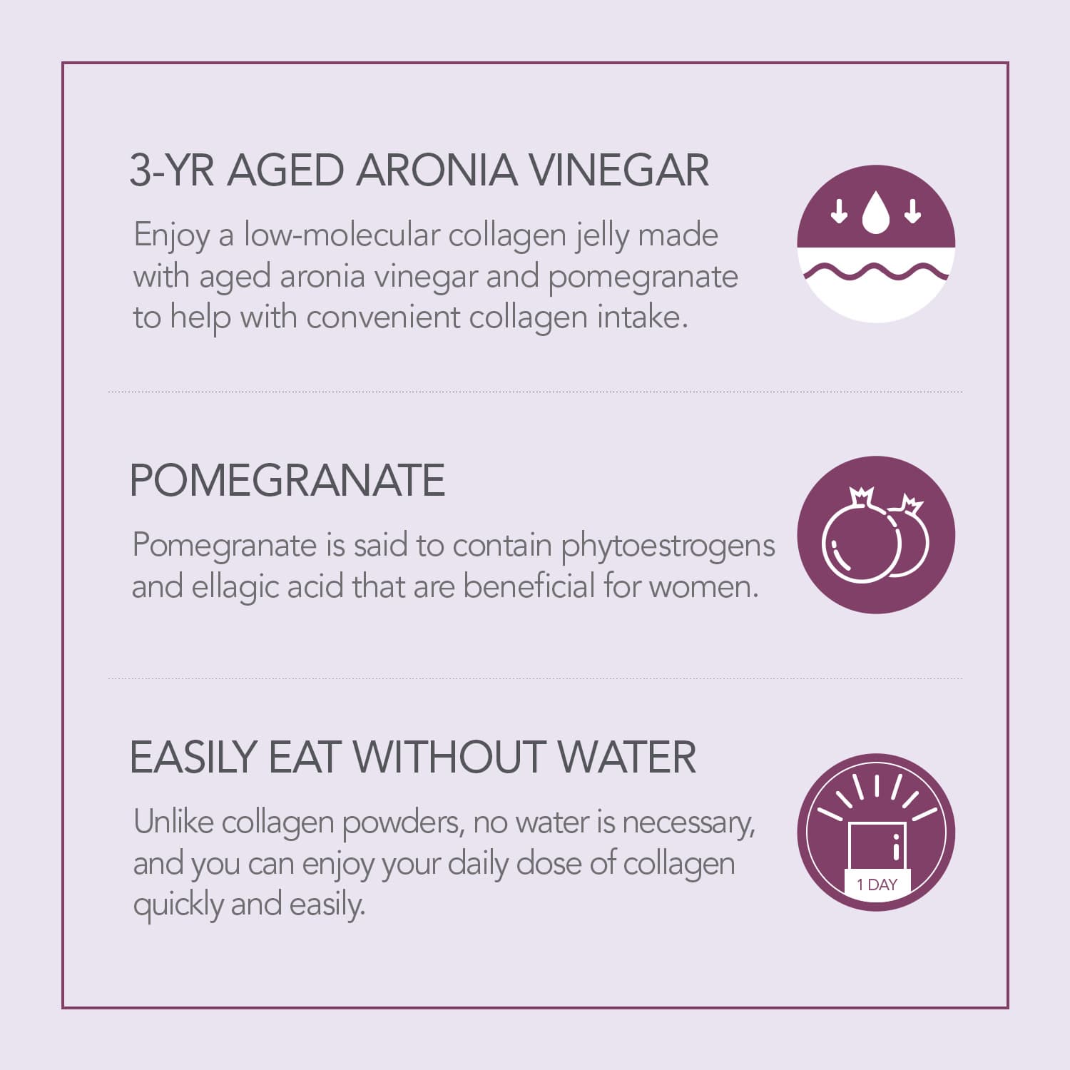107 ONEOSEVEN ARONIA VINEGAR Low Molecular Collagen 20g x 14 pouches, Collagen jelly stick, Vitamins