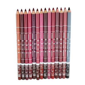 12 Colors Girl Cosmetics Makeup Pen Waterproof Dual-purpose Lip Liner Eyeliner Pencil