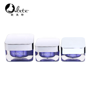 15g 30g 50g red acrylic cosmetic packaging cosmetic square cream jar container with lid