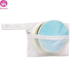 Amazon Supplier High Quality Reusable Washable rounds Bamboo Cotton fleece makeup Remover Pads with Hook