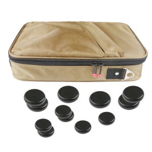 Basalt Hot Stones Set Hot Rocks Massage Stones Kit with Heater Box for Spa Professional Essential Kit Relaxing Massage