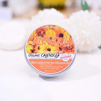 Beauty Cosmetics Skin Care Oil Control Scurf Removal Calendula Shampoo Bar