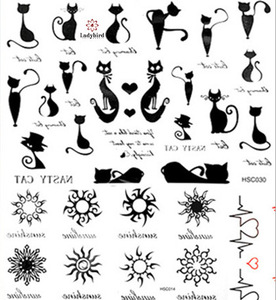 Body tottoo/black cat  temporary tattoo watertransfer tattoos