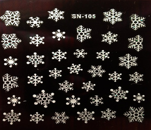 Christmas snowflake nail sticker nail art pvc stickers factory supply