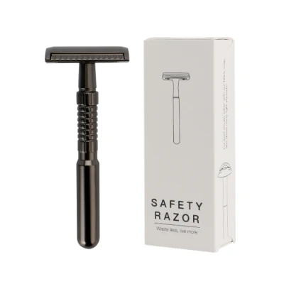 D674 Zinc Alloy Material Double Edge Classic Three Pieces Design Metal Razor Zero Waste Wet Shaver Safety Razor