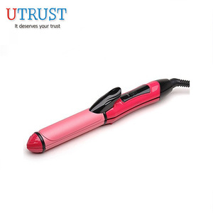 Dual Voltage Hair Curler Flat Iron Wand 2 in 1 Curling Iron Hair Straightener