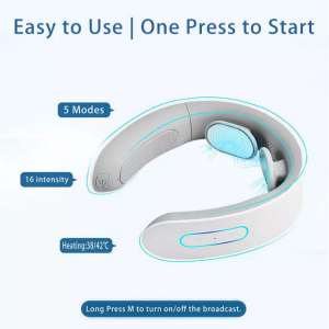 Electric Mini Portable Neck And Shoulder Massage Device U Shape Light Smart Remote Control Neck Massager