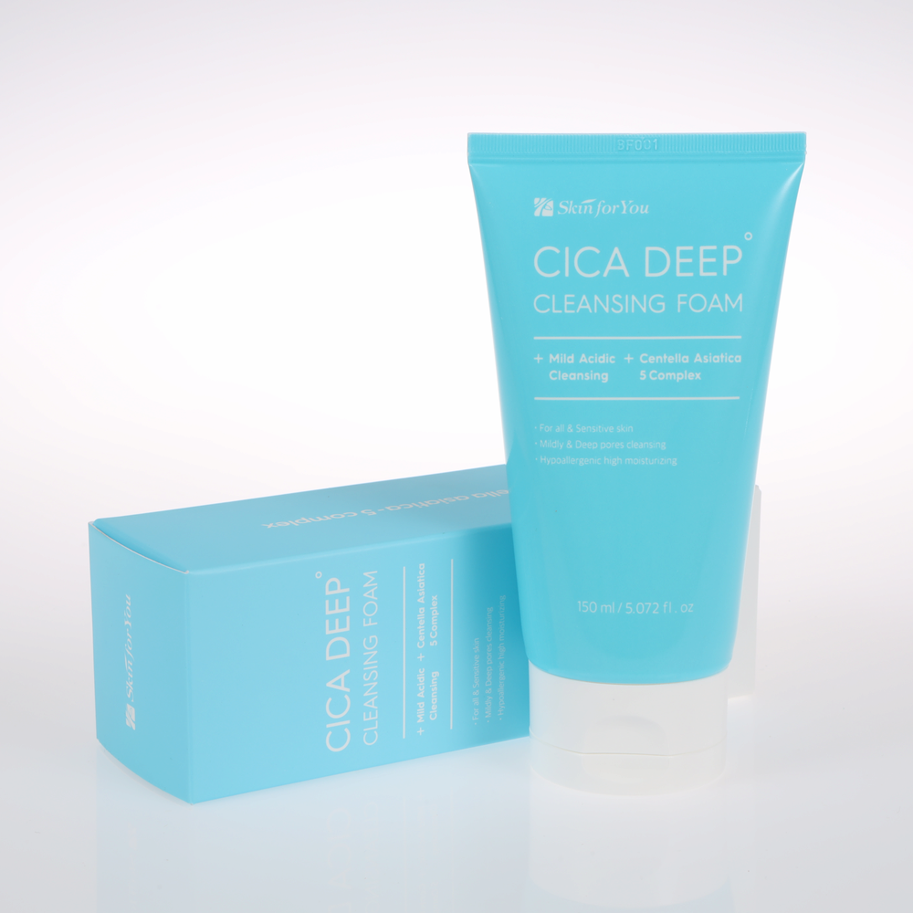 Facial Cleanser Skin for You CICA DEEP CLEANSING FOAM Vegan Hypoallergenic Highly Moisturizing Sebum