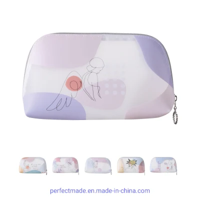 Fashion Waterproof Toiletry Pouch Transparent TPU Ladies Makeup Cosmetic Bag