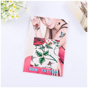 Flower design temporary hand face tattoo sticker