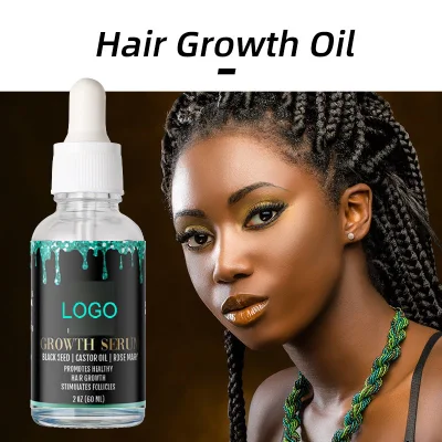 for Black Women Private Label Fast Hair Product Wild Bald Rosemary Hair Growth Oil Regrowth