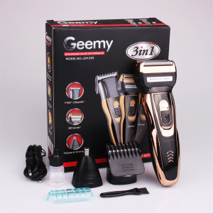 Geemy595 Rechargeable electric hair clipper GM-595  3 in 1 hair trimmer shaver nose trimmer 3 in 1