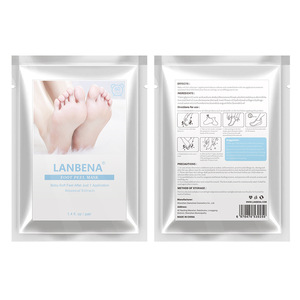 LANBENA OEM customized logo packaging foot exfoliation peel mask