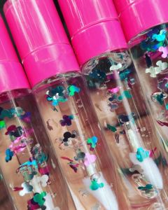 Lip Gloss Glitter Clear Low Moq Make Your Own Box Filling Hot Selling Pink Crystal Mint Oil Sparkle Butterfly Lipgloss