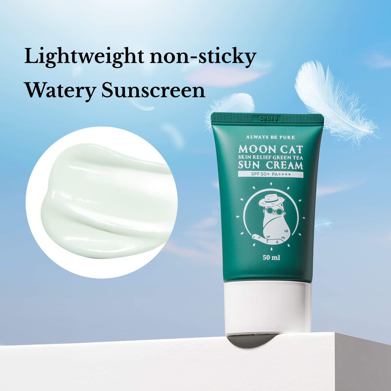 Mooncat Skin Relief Green Tea Sun Cream SPF 50+ PA++++ 50ml