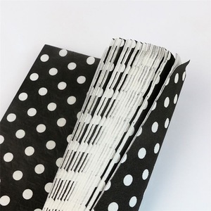 Newest Sale Easy To Carry Black Background Dot Pattern Napkin With Logo