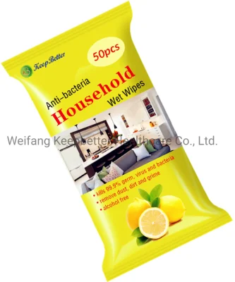 OEM Wholesale Cheap Disposable Soft Wet Tissue/Towel/Wet Wipes for Glass/ Glasses/Wood/Kitchen/Bathroom/Leather with CE/FDA/SGS