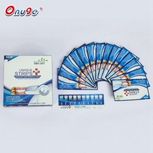 Onuge Hot Sale In Europe Non Peroxide Teeth Whitening Gel Strips