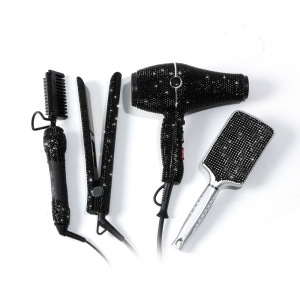 Popular salon equipment tool whole set tools bling rhinestone crystal hot hair tool