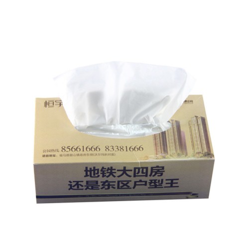 Private label Promotional Rectangle Cube Box 2 Ply Scented Facial Tissue