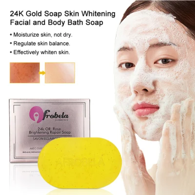 Private Logo Foil Anti-Aging Whitening Moisturizing 24K Gold Soap