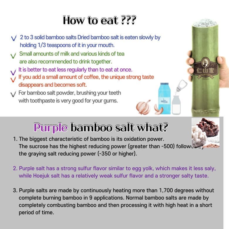 [Purple bamboo salt] 100% Korean traditional high-quality  bamboo salt Powder 70g/ 230g/ 500g/ 1kg
