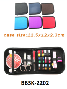 Travel outdoor adult sewing kit with manicure nail tools