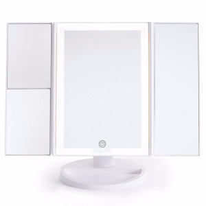 Trifold 10x magnifying mirror Makeup Vanity light makeup  Mirror with 36 pcs LED Lights singapore