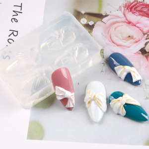 TSZS 2020 Factory Wholesale 3D Silicone Nail Art Bow Molds DIY Nail Art Decoration Professional Salon Product