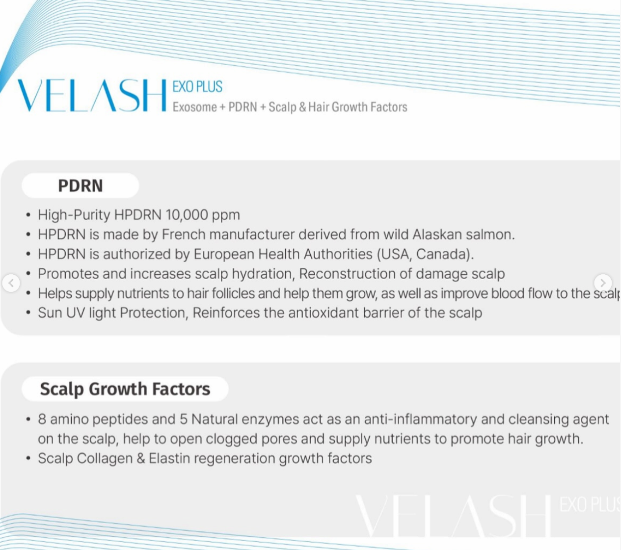 VELASH Exosomes + PDRN + Hair &amp; Scalp Growth Factors