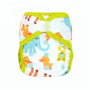 Waterproof PUL newborn cloth diaper/nappy cover, double leaking gussets