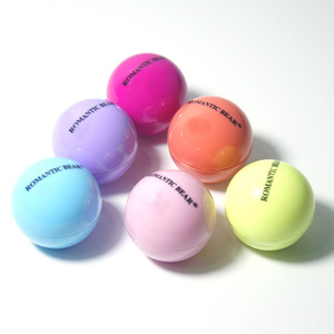 Wholesale Organic Cute Natural Organic Moisturizing Round Roller Ball Shape Lip Balm